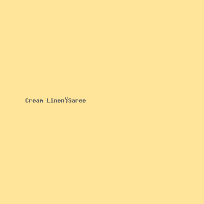 Cream Linen Saree