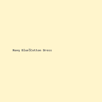 Navy Blue Cotton Dress